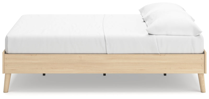 Cabinella Full Platform Bed with Dresser and Chest in Tan - PKG017224
