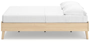 Cabinella Full Platform Bed with Dresser and Nightstand in Tan - PKG017223
