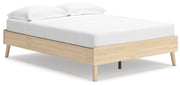 Cabinella Full Platform Bed with Dresser and Nightstand in Tan - PKG017223