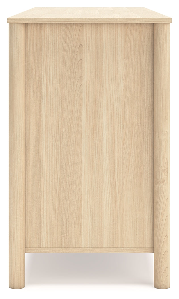 Cabinella Full Platform Bed with Dresser in Tan - PKG017219