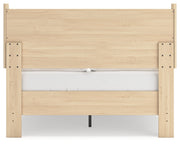Cabinella Full Platform Panel Bed with Dresser, Chest and 2 Nightstands in Tan - PKG017229
