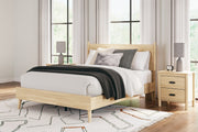 Cabinella Queen Panel Headboard with Dresser, Chest and 2 Nightstands in Tan - PKG017285