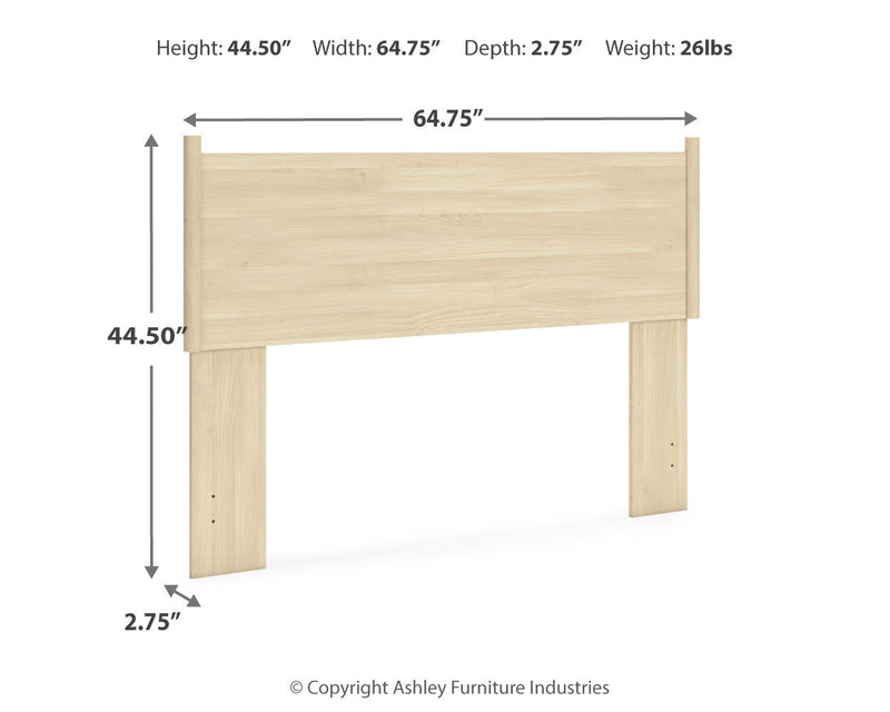 Cabinella Queen Panel Headboard with Dresser, Chest and Nightstand in Tan - PKG017288