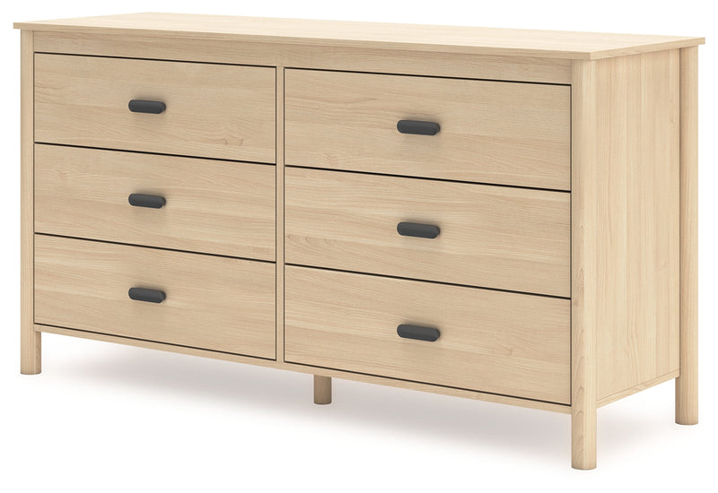 Cabinella Queen Platform Bed with Dresser and Chest in Tan - PKG017294