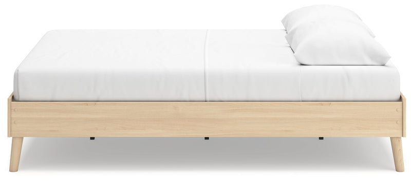 Cabinella Queen Platform Bed with Dresser and Nightstand in Tan - PKG017293