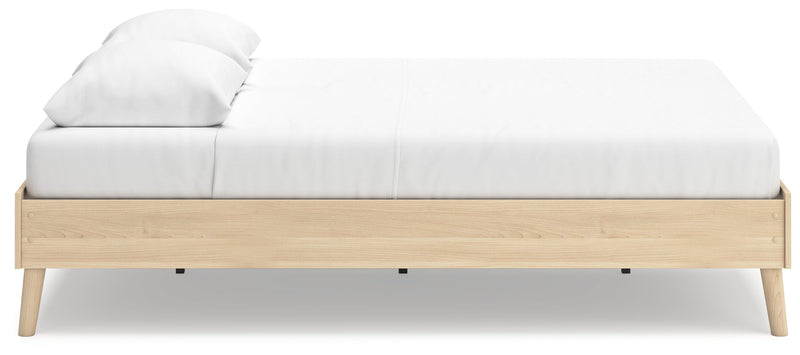 Cabinella Queen Platform Bed with Dresser in Tan - PKG017289