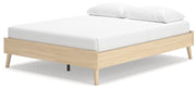 Cabinella Queen Platform Bed with Dresser in Tan - PKG017289