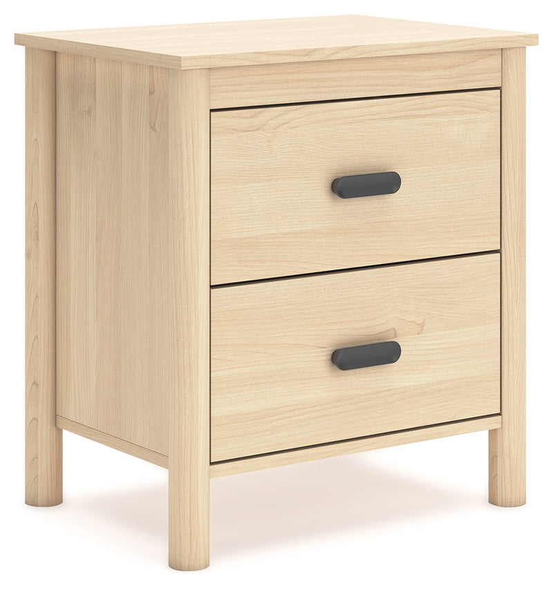 Cabinella Queen Platform Panel Bed with Dresser and 2 Nightstands in Tan - PKG017297
