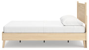 Cabinella Queen Platform Panel Bed with Dresser and Nightstand in Tan - PKG017300