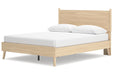 Cabinella Tan Queen Platform Panel Bed - Gate FurnitureQueen Bed