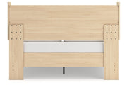 Cabinella Tan Queen Platform Panel Bed - Gate FurnitureQueen Bed