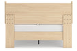 Cabinella Tan Queen Platform Panel Bed - Gate FurnitureQueen Bed