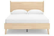Cabinella Tan Queen Platform Panel Bed - Gate FurnitureQueen Bed