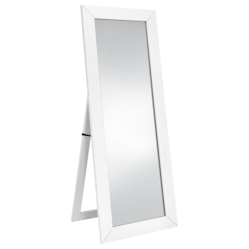 Cadence Tempered Glass Full Length Mirror White High Gloss - 961656