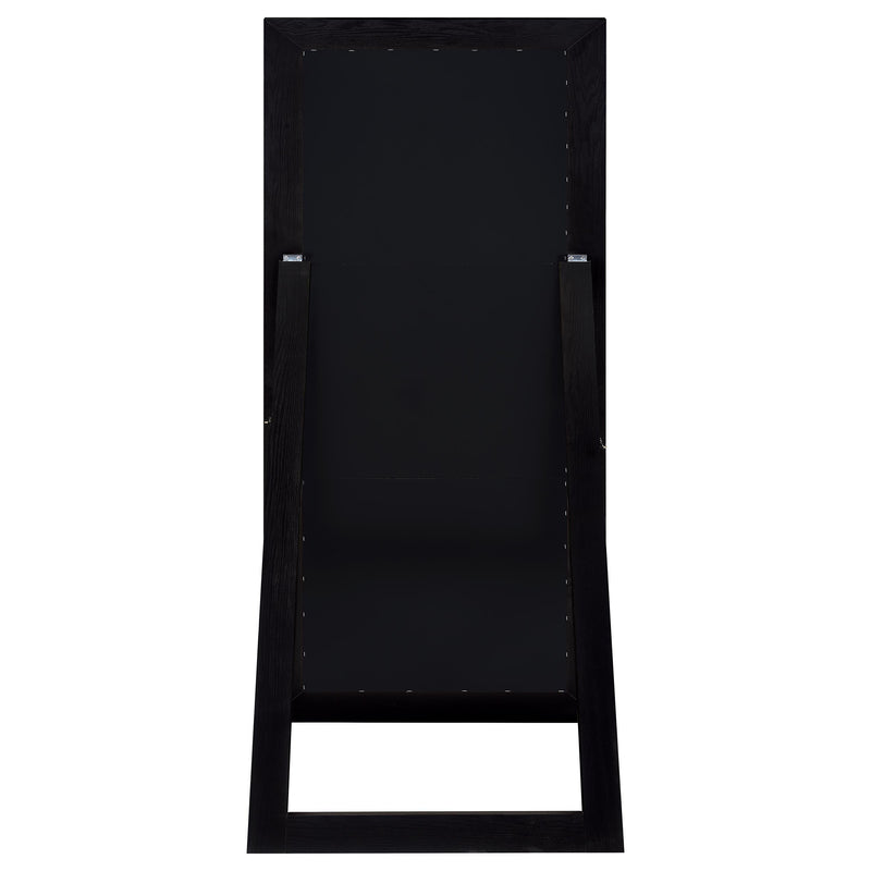 Cadence Tempered Glass Full Length Standing Mirror Black Oak - 961653