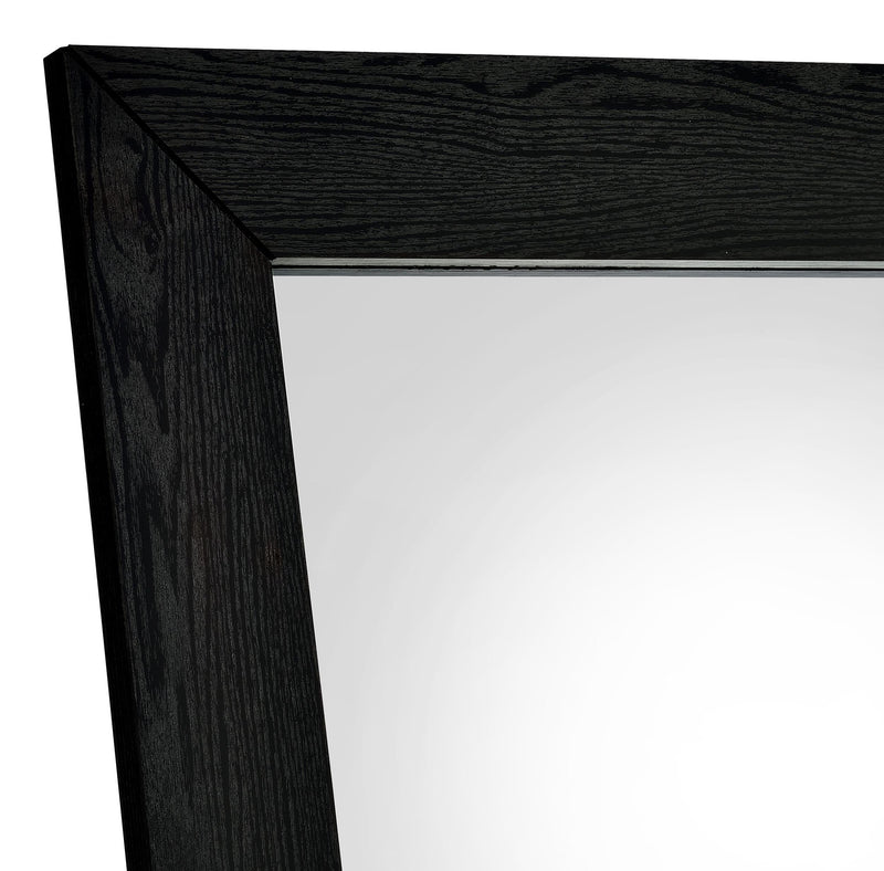 Cadence Tempered Glass Full Length Standing Mirror Black Oak - 961653