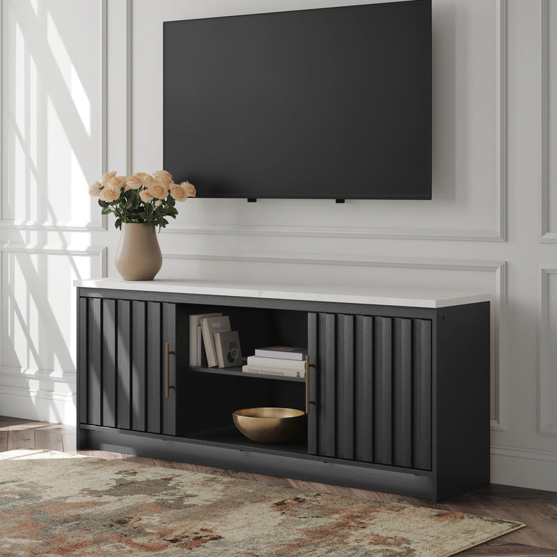 Cadmori Black/White 63" TV Stand - W2616-468