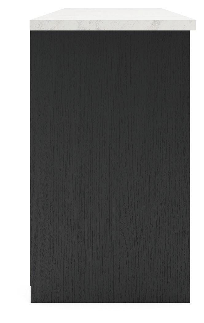 Cadmori Black/White 63" TV Stand - W2616-468