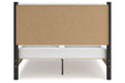 Cadmori Black/White Queen Upholstered Platform Bed - Gate FurnitureQueen Bed