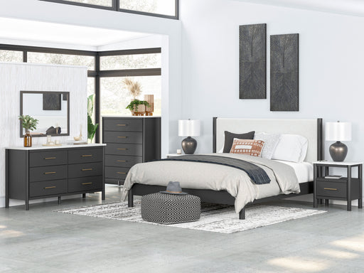 Cadmori Black/White Upholstered Panel Bedroom Set - Gate FurnitureBedroom Set