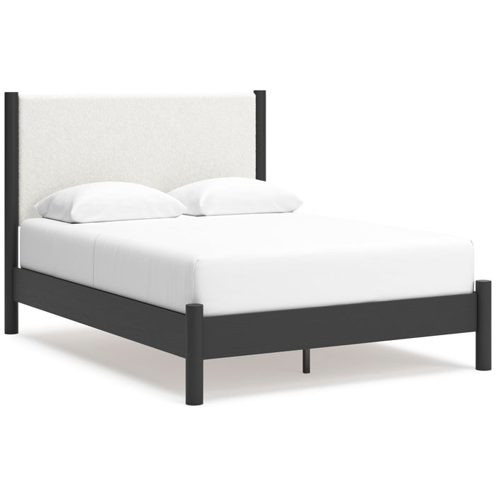 Cadmori Black/White Upholstered Panel Bedroom Set - Gate FurnitureBedroom Set