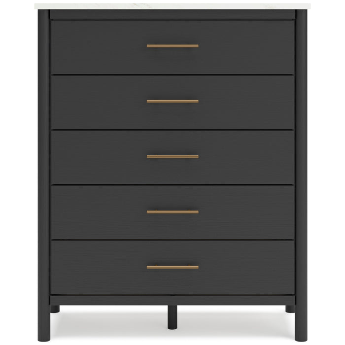 Cadmori Black/White Upholstered Panel Bedroom Set - Gate FurnitureBedroom Set