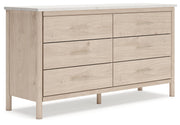 Cadmori Queen Upholstered Panel Bed with Dresser and 2 Nightstands in Two-tone from Ashley - Lara Furniture