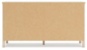 Cadmori Queen Upholstered Panel Bed with Dresser and 2 Nightstands in Two-tone from Ashley - Lara Furniture