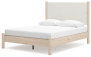 Cadmori Queen Upholstered Panel Bed with Dresser in Two-tone from Ashley - Lara Furniture
