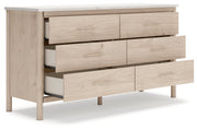 Cadmori Queen Upholstered Panel Bed with Dresser in Two-tone from Ashley - Lara Furniture