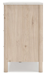 Cadmori Queen Upholstered Panel Bed with Dresser in Two-tone from Ashley - Lara Furniture