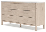 Cadmori Queen Upholstered Panel Bed with Dresser in Two-tone from Ashley - Lara Furniture
