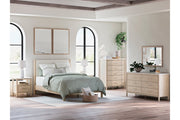 Cadmori Two - tone Queen Upholstered Platform Bed - Lara FurnitureQueen Bed