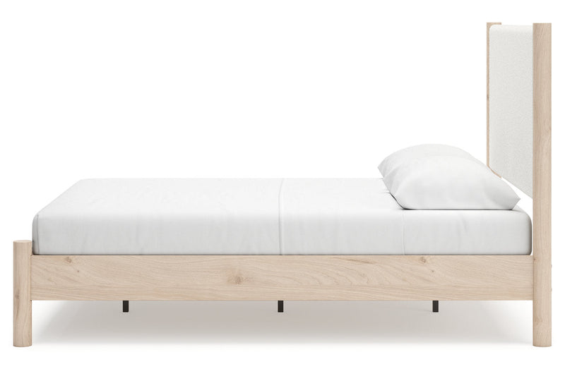 Cadmori Two - tone Queen Upholstered Platform Bed - Gate FurnitureQueen Bed
