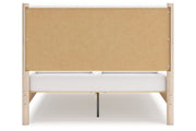 Cadmori Two - tone Queen Upholstered Platform Bed - Lara FurnitureQueen Bed