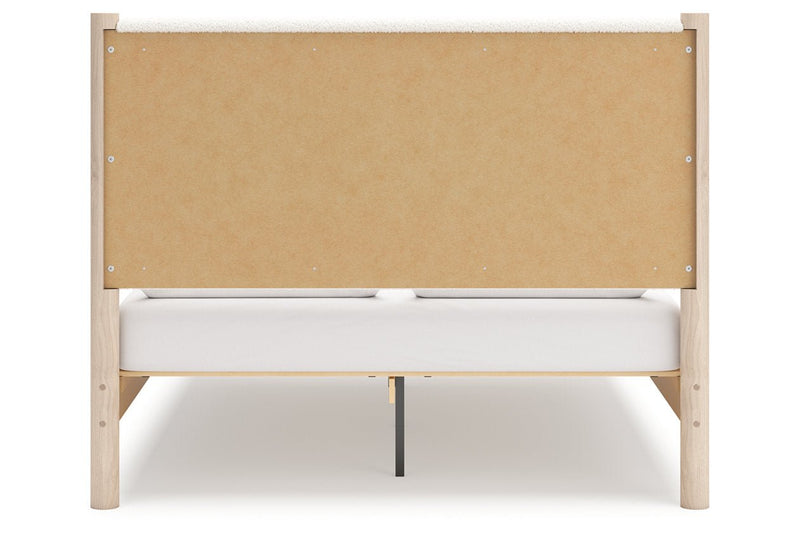 Cadmori Two - tone Queen Upholstered Platform Bed - Lara FurnitureQueen Bed