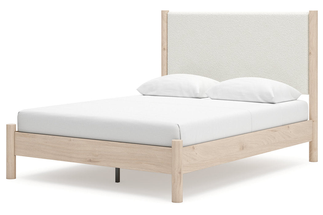 Cadmori Two - tone Queen Upholstered Platform Bed - Gate FurnitureQueen Bed