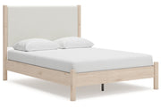 Cadmori Two - tone Queen Upholstered Platform Bed - Gate FurnitureQueen Bed