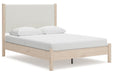 Cadmori Two - tone Queen Upholstered Platform Bed - Gate FurnitureQueen Bed