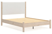 Cadmori Two - tone Queen Upholstered Platform Bed - Lara FurnitureQueen Bed