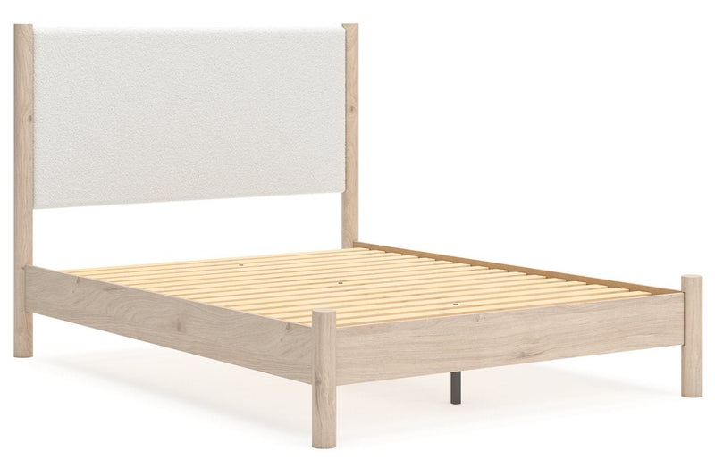 Cadmori Two - tone Queen Upholstered Platform Bed - Lara FurnitureQueen Bed