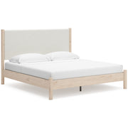 Cadmori Two-tone Upholstered Panel Bedroom Set from Ashley - Lara Furniture