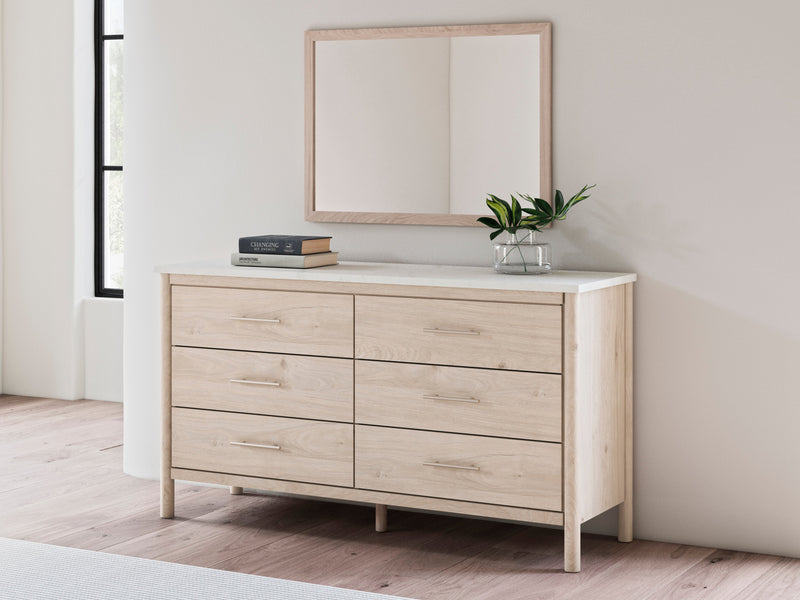 Cadmori Two-tone Upholstered Panel Bedroom Set from Ashley - Lara Furniture