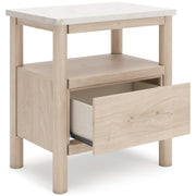 Cadmori Two-tone Upholstered Panel Bedroom Set from Ashley - Lara Furniture