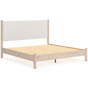 Cadmori Two-tone Upholstered Panel Bedroom Set from Ashley - Lara Furniture