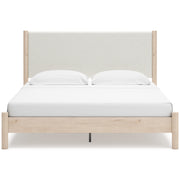 Cadmori Two-tone Upholstered Panel Bedroom Set from Ashley - Lara Furniture
