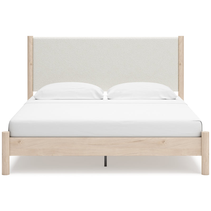 Cadmori Two-tone Upholstered Panel Bedroom Set from Ashley - Lara Furniture
