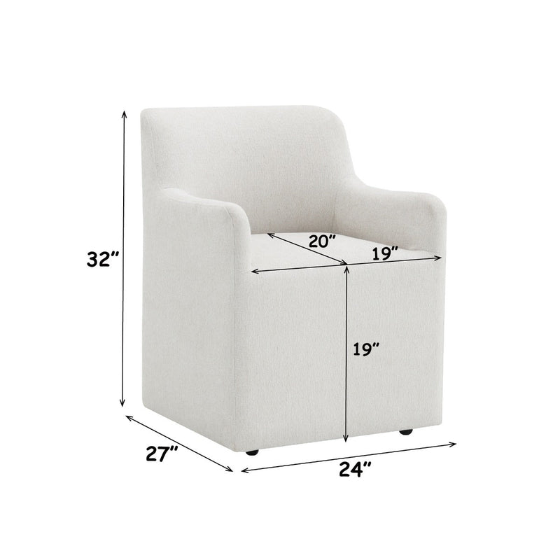 Cafell Arm Chair w/Swivel Casters - DN02806