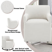 Cafell Arm Chair w/Swivel Casters - DN02806