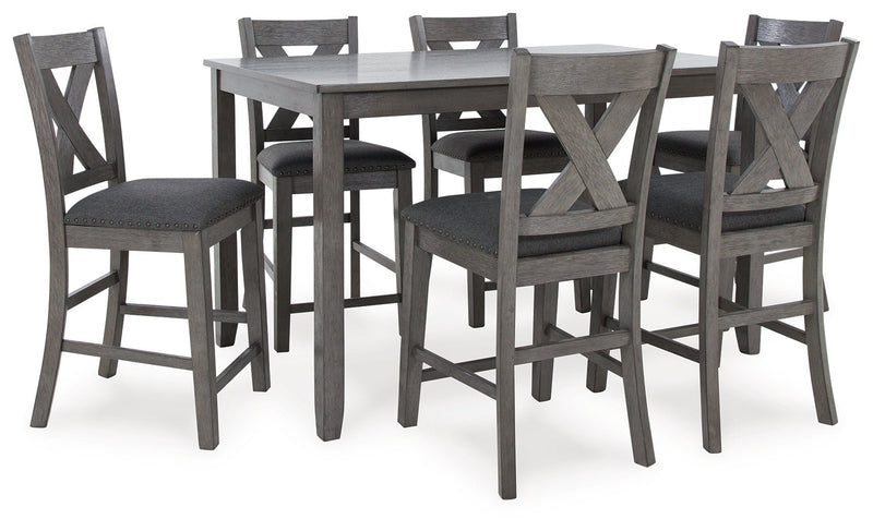 Caitbrook Counter Height Dining Table and Bar Stools (Set of 7) - Lara FurnitureCounter Height Table